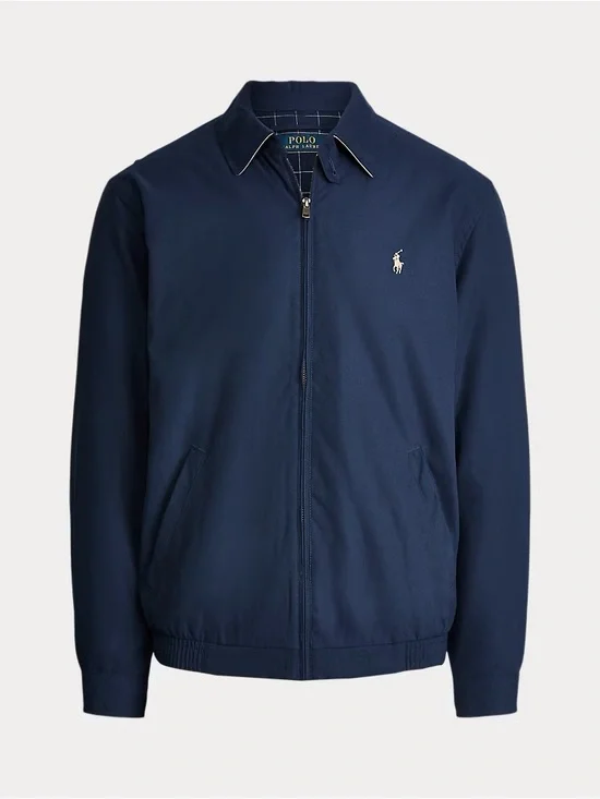 Vintage Polo Ralph Lauren Harrington Jacket Navy Blue Bi-Swing Windbreaker Large