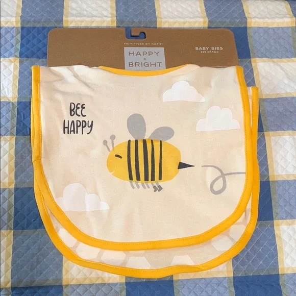 Bee Happy Baby Bib Set of 2