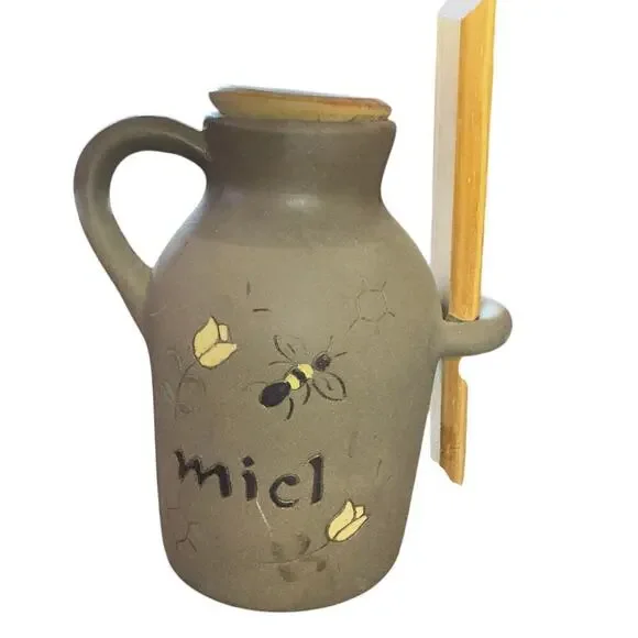 Miel Stoneware Honey Jar From‎ Bariloche Patagonia Argentina Gres 11