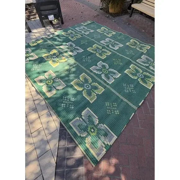 Fiji Tonga Samoa Plant Fibres Vintage Woven Floor Mat Unique Island Heirloom