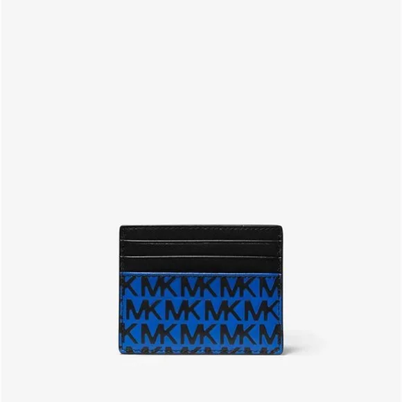 🆕 Michael Kors Greyson Logo Leather Card Case