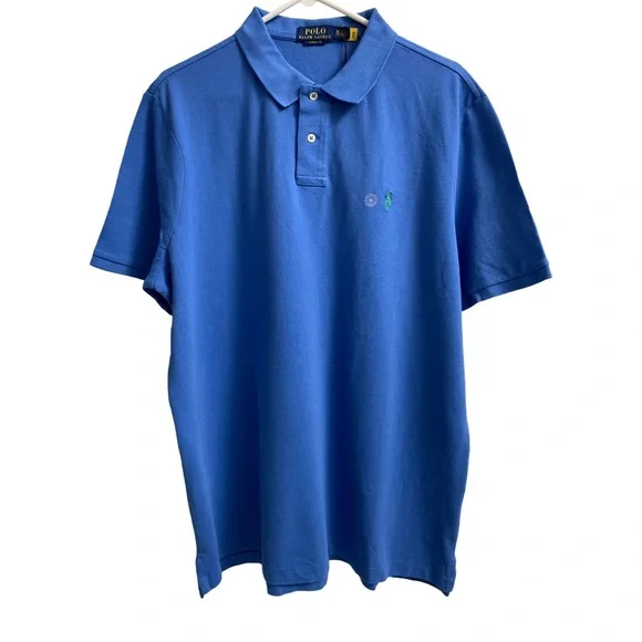 Polo Ralph Lauren Men's Short Sleeve Classic Pique Blue Polo Shirt Size XL NWT