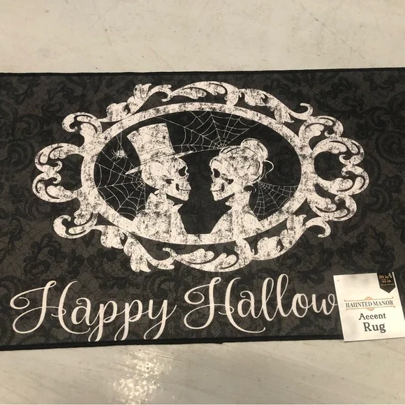 Skeleton Halloween Accent Rug