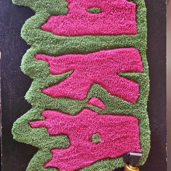 Pink and Green Rug