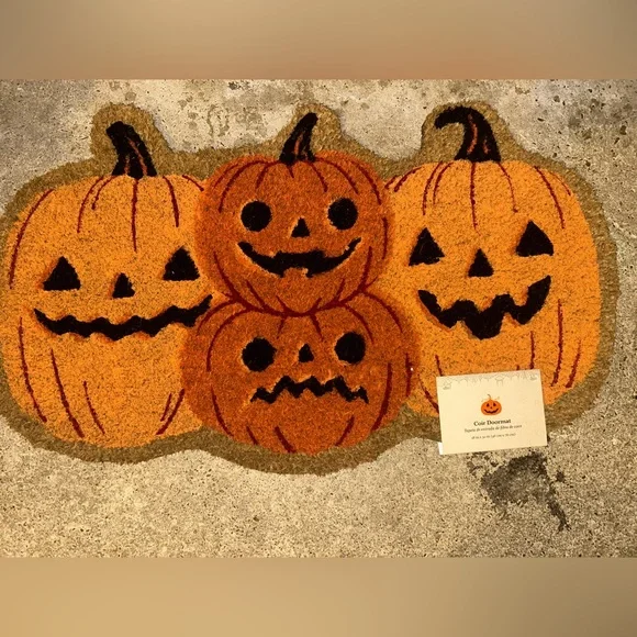 Halloween Pumpkin Coir Doormat
