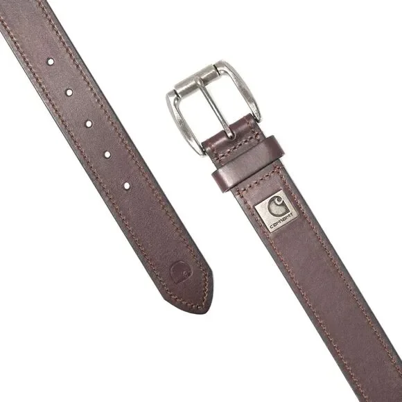 CARHARTT Leather Belt Roller Buckle Brown 42