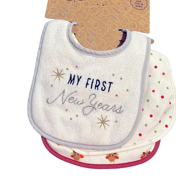 Baby bibs-set of 3-festive