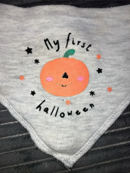 6/$15 My First Halloween Pumpkin Baby Bib from Modern Baby