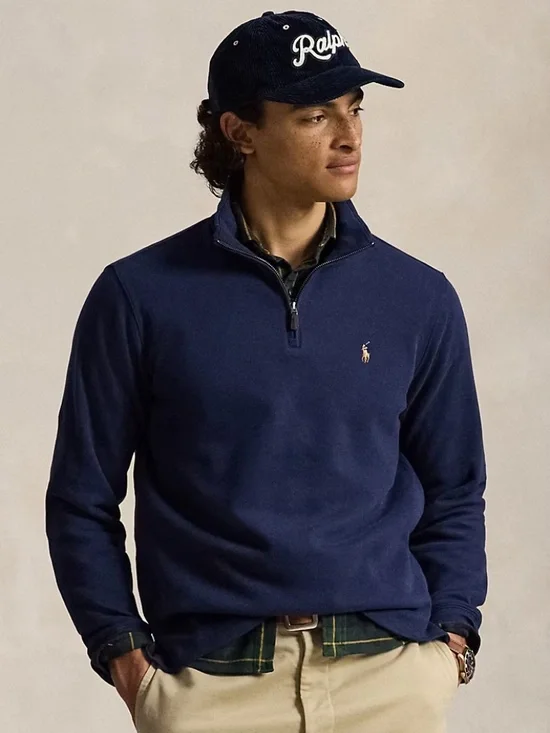 *FIRM PRICE* NWT - Polo Ralph Lauren Estate-Rib Quarter-Zip Pullover