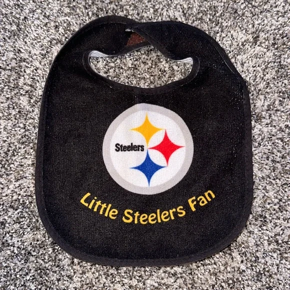 Little Steelers Fan Black Bib Unisex Great Condition