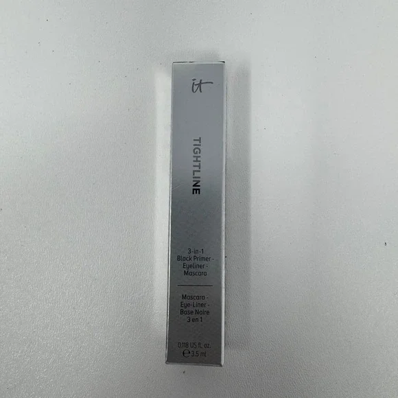 IT Cosmetics Tightline 3-in-1 Black Primer Eyeliner Mascara 0.118 oz New in Box