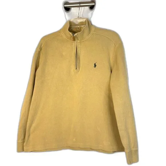 Polo by Ralph Lauren size‎ M Tan Zip Up Sweater