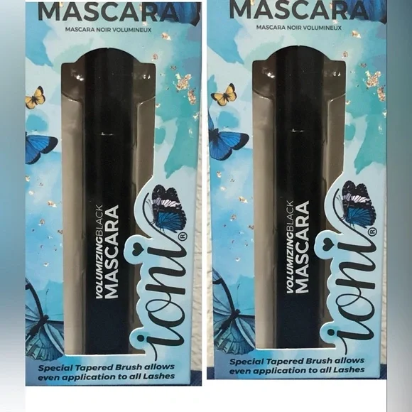 2pack black voluminous intense‎ length tapered brush mascaras new