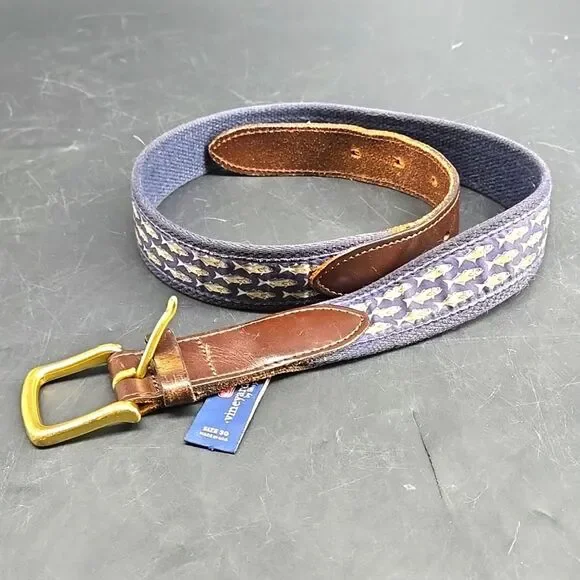 Vineyard Vines Bluefish Canvas Club Belt 30W