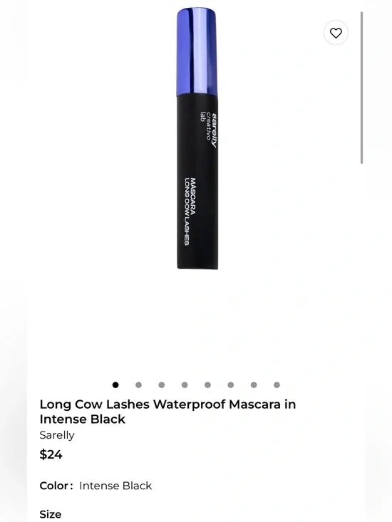 Sarelly long cow lashes waterproof mascara in intense black!