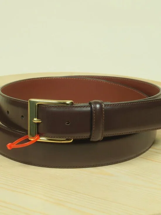 Coach Genuine Calfskin Dress Belt 5953 Mens 40 Brown