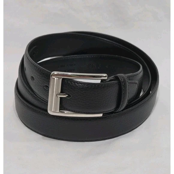 King Size Genuine Leather Black Dress Belt Size 52/54