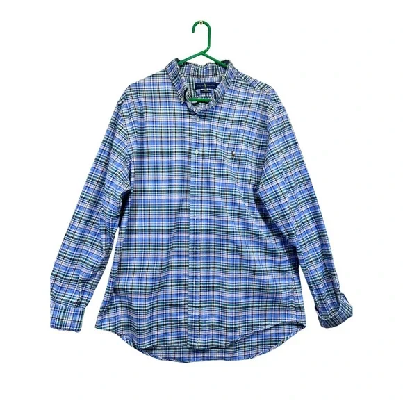 Polo‎ Ralph Lauren Mens Slim Fit Stretch Oxford Shirt Multicolor Check 2XL XXL