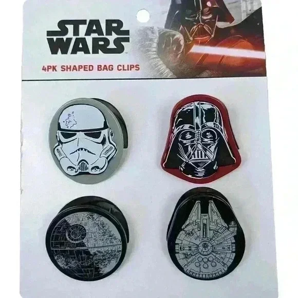 Disney Star Wars Episode IV Character Food Chip Clip Bag‎ Fastener 4 Piece Set