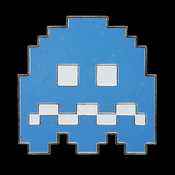 Pac-Man Blue Ghost Belt Buckle Namco Bandai Games Retro Pixel‎ Art Accessory