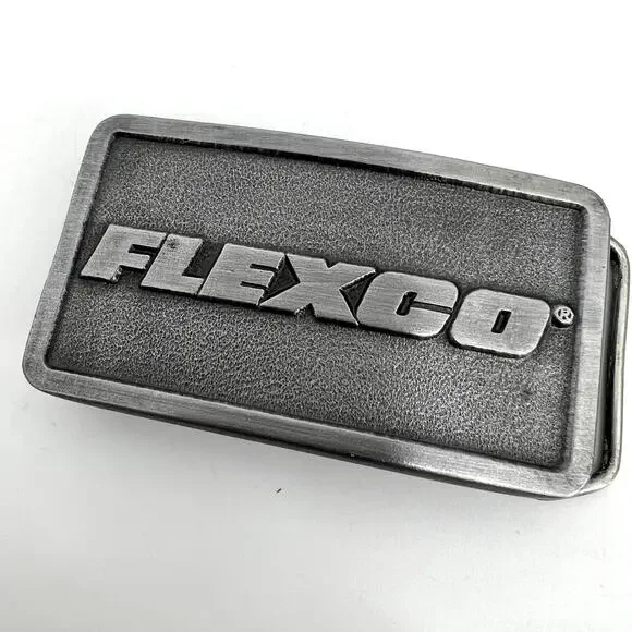 Vintage 1994 FLEXCO Flexible Steel Lacing Company USA Belt Buckle 2