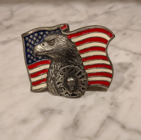 Vintage Flag Belt Buckle