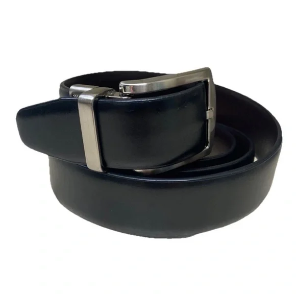 Donald J. Trump Signature Collection Leather Belt Black/Brown 44/110 Reversible