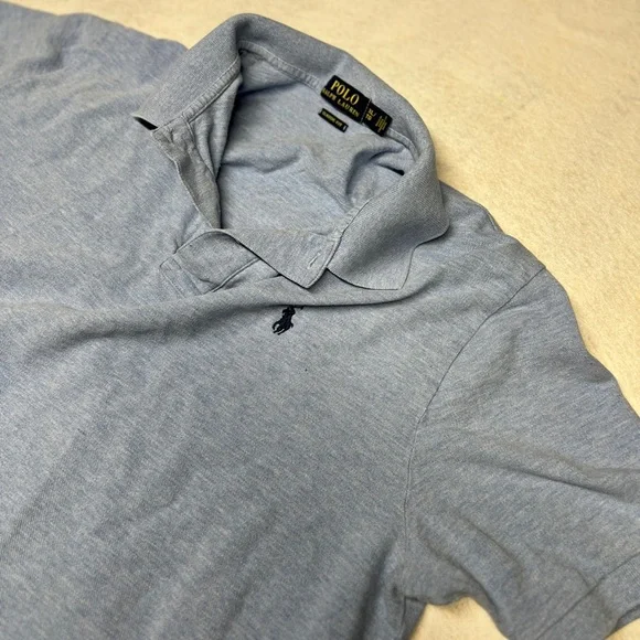 Polo Ralph Lauren Men’s XL Heather Blue Short‎ Sleeve Polo