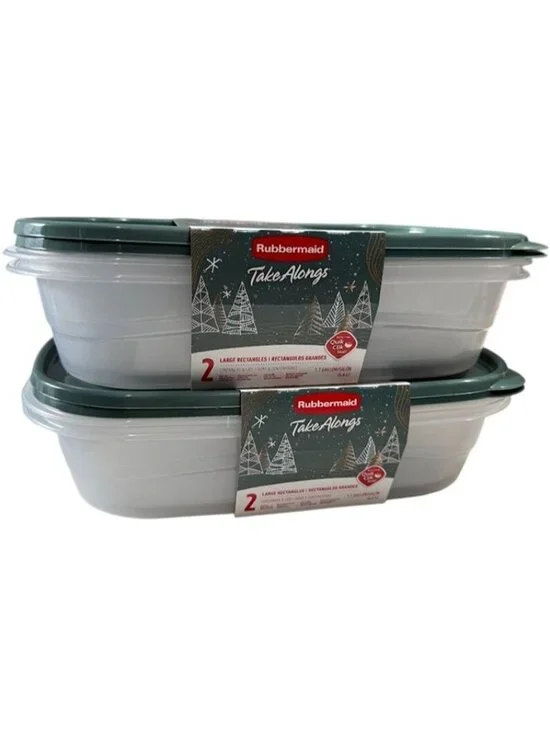 Rubbermaid TakeAlong Rectangle Food Storage Containers 4 Pack