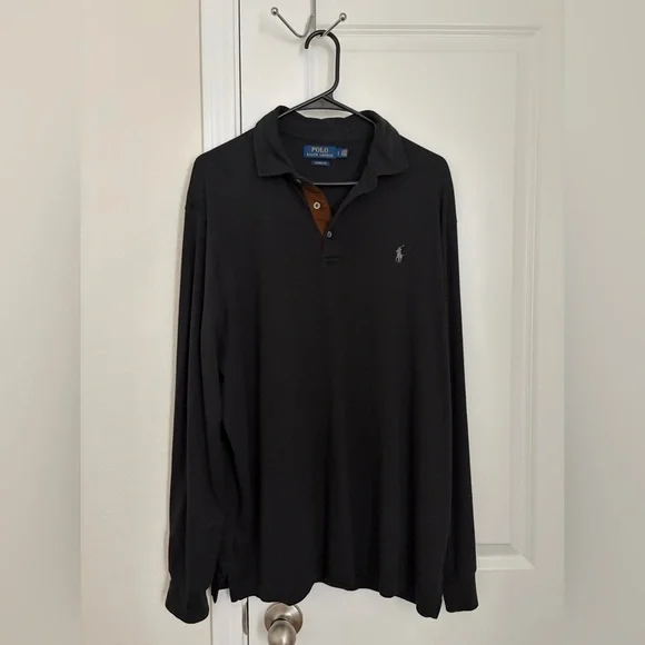 Polo by Ralph Lauren Black Long Sleeve Polo