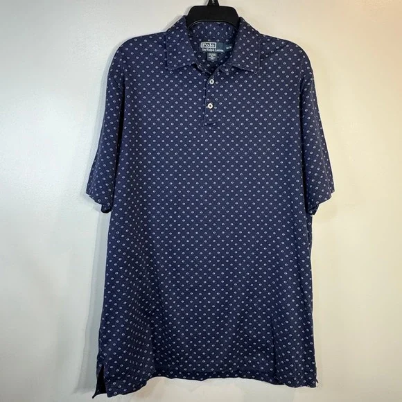 Polo Ralph Lauren Polo Shirt Men's‎ M Short Sleeve Navy Pima Cotton Preppy