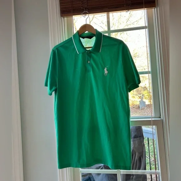 Men's XL Polo Golf Ralph Lauren Performance Shirt Medium Sized Pony Green