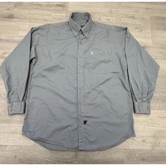 Polo Country Ralph Lauren Button Down Shirt Mens Large Vintage Y2K Cotton