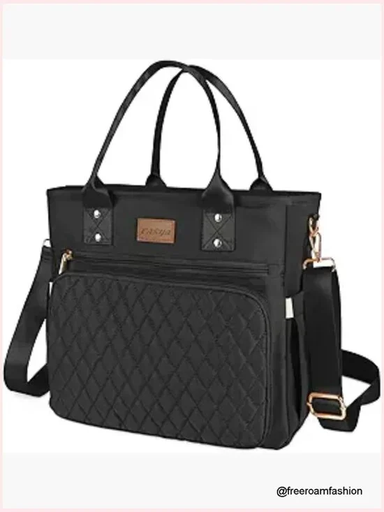Large Insulated Lunch Tote Bag with Storage Pockets, Leakproof Cooler