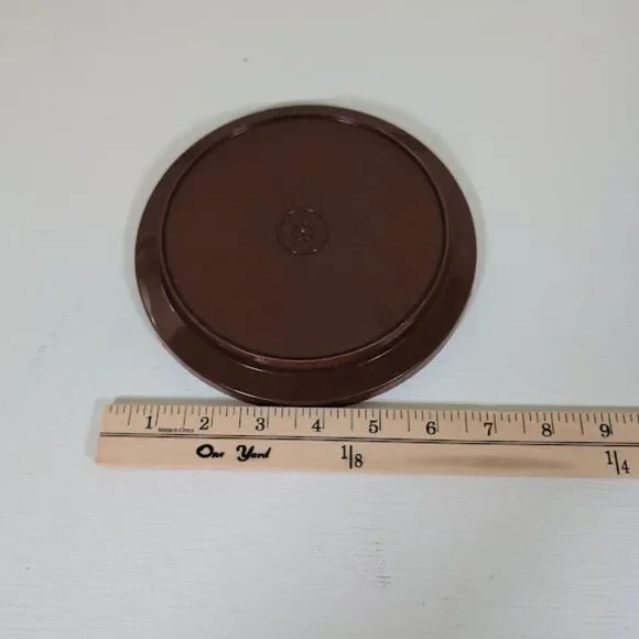 Vintage Tupperware Lid 1207 Harvest Brown Replacement Round Seal 'N Serve 7