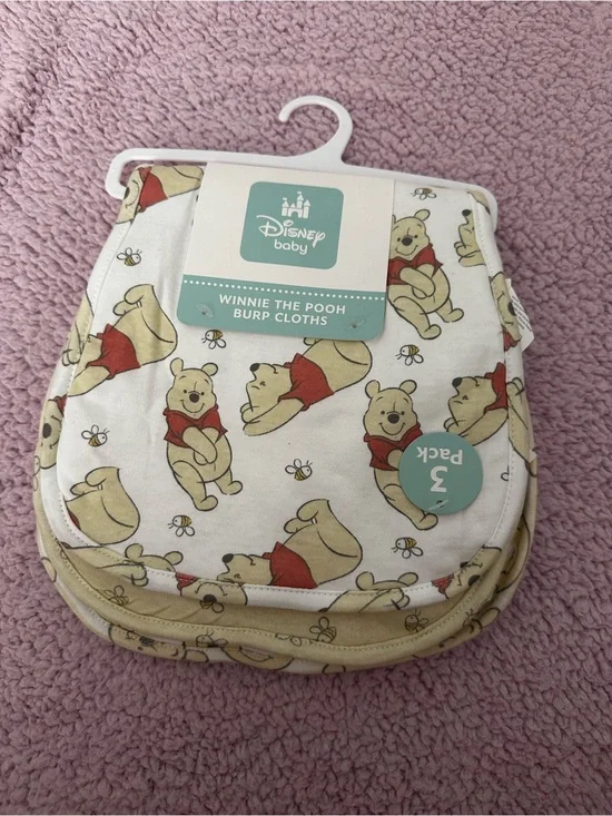 Disney Baby Winnie the Pooh Bibs - White, Red, Yellow