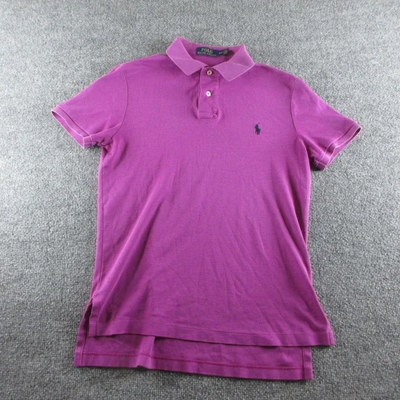 Polo Ralph Lauren Polo Shirt Mens S Purple Short Sleeve Cotton Pony Logo
