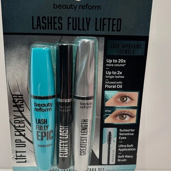 Beauty ReformLashes Fully Lifted Lift Every Lash (3) Set Mascaras.