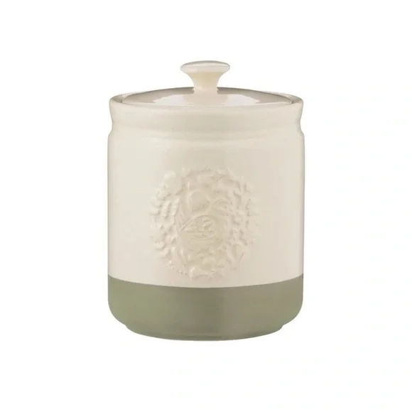 Mason Cash Home to Roost Large Storage Jar 1.5L NWT White Green Hen Stoneware