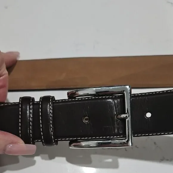 Cole Haan Black and Brown Leather Belt
