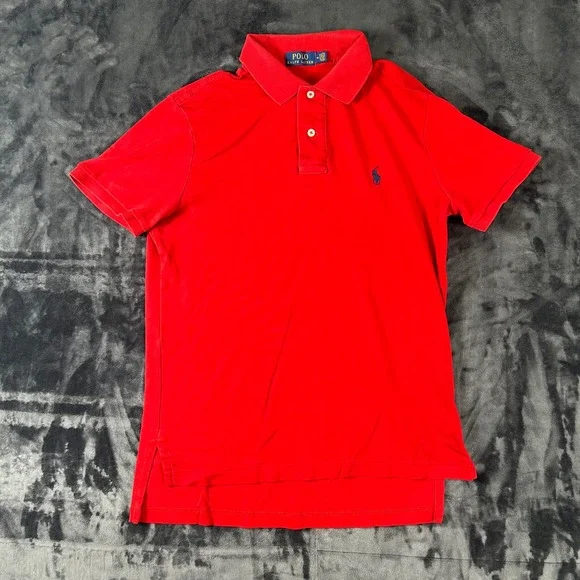 Polo Ralph Lauren Polo Shirt Mens M Red Short Sleeve Pony Logo Cotton
