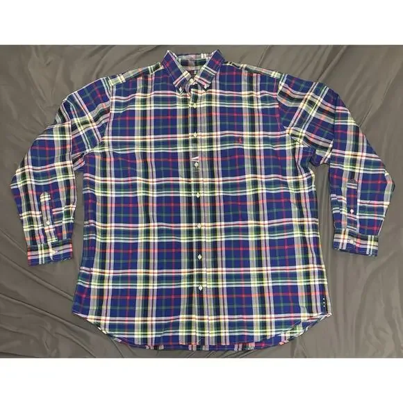 Polo‎ Ralph Lauren Classic Fit Button Down Plaid Shirt Mens 2XLT Multicolor L/S