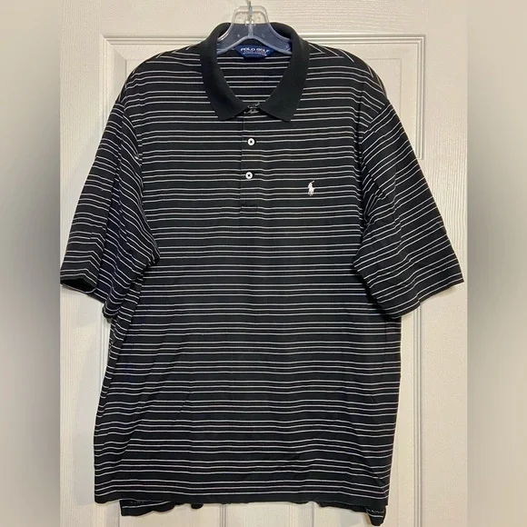 Polo by Ralph Lauren Black and White Striped Polo Shirt