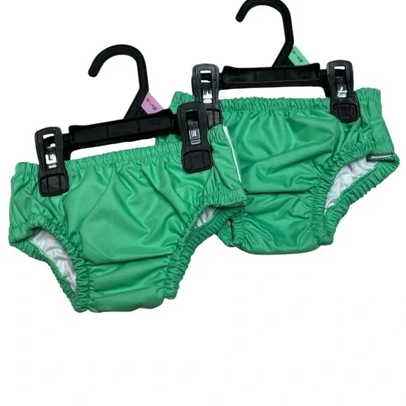 Green Kids Swim Diaper Cover Set
