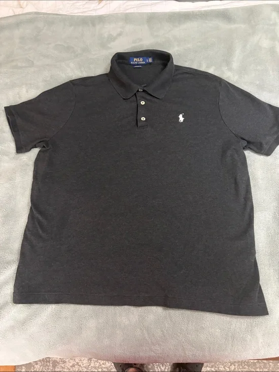 Polo by Ralph Lauren Men's Charcoal Polo with White Pony