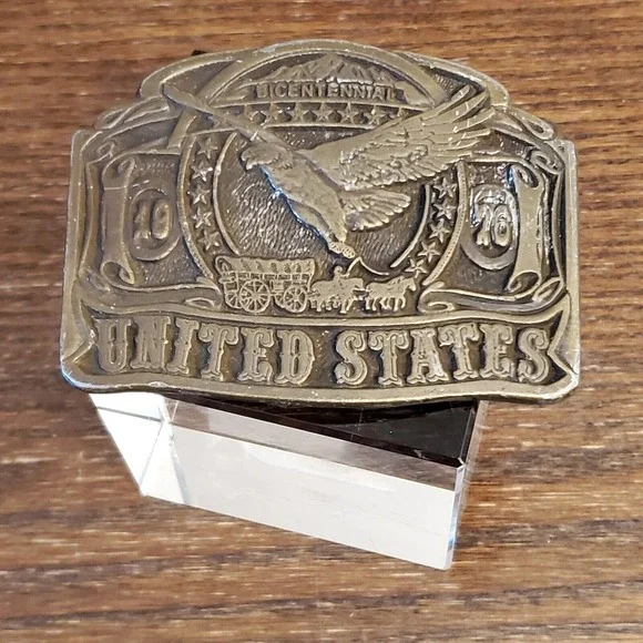 United‎ States Bicentennial 1976 Belt Buckle Flying Eagle CDC Metalworks 1975