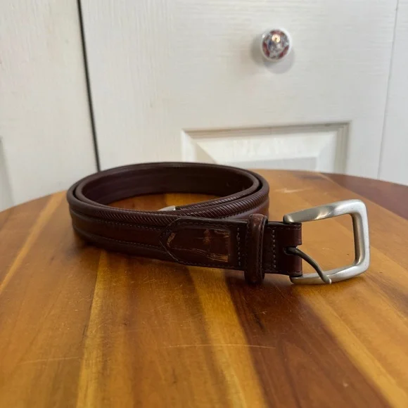 Brighton brown leather men’s belt size 38‎