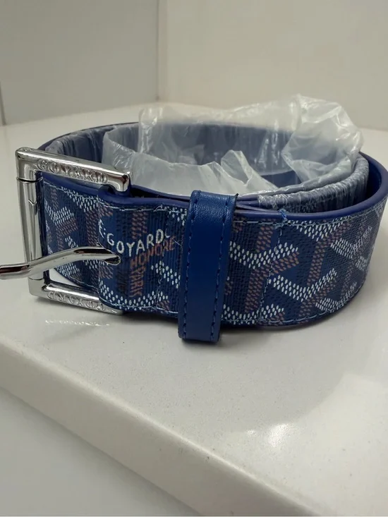 Goyard Blue Monogram Belt – Size 30-32 Waist