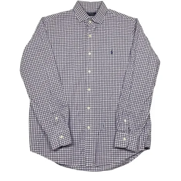 Polo Ralph Lauren Men's Classic Purple Checkered Plaid Shirt