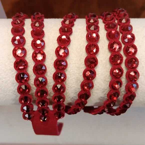 Swarovski Power Collection adjustable Red Crystals Bracelet & Choker 16
